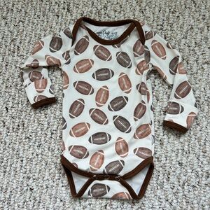 Copper Pearl Ultra Soft Long Sleeve Bodysuit Top Blitz Football 0-3 Months